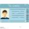 Id Card On White Background. Business Identification Icon Throughout Personal Identification Card Template