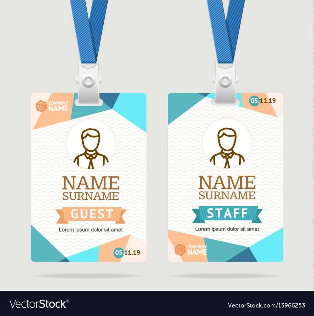 Id Card Template Plastic Badge Pertaining To Conference Id Card Template