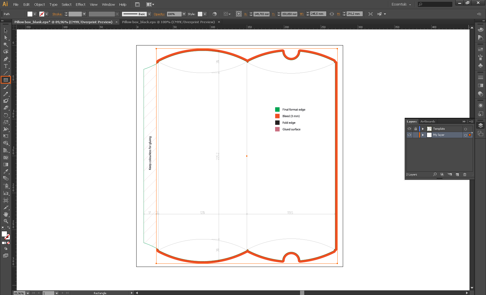 Illustrator Box Template – Mahre.horizonconsulting.co Intended For Card Box Template Generator