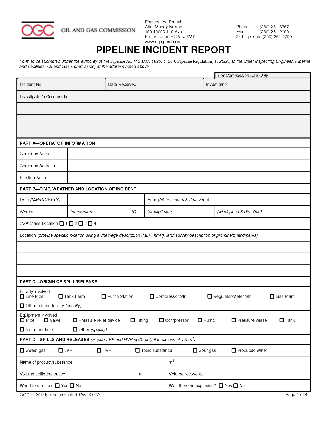 Incident Hazard Report Form Template ] – Printable Accident Pertaining To Incident Hazard Report Form Template