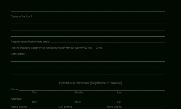 Incident Information Report | Templates At within Template For Information Report