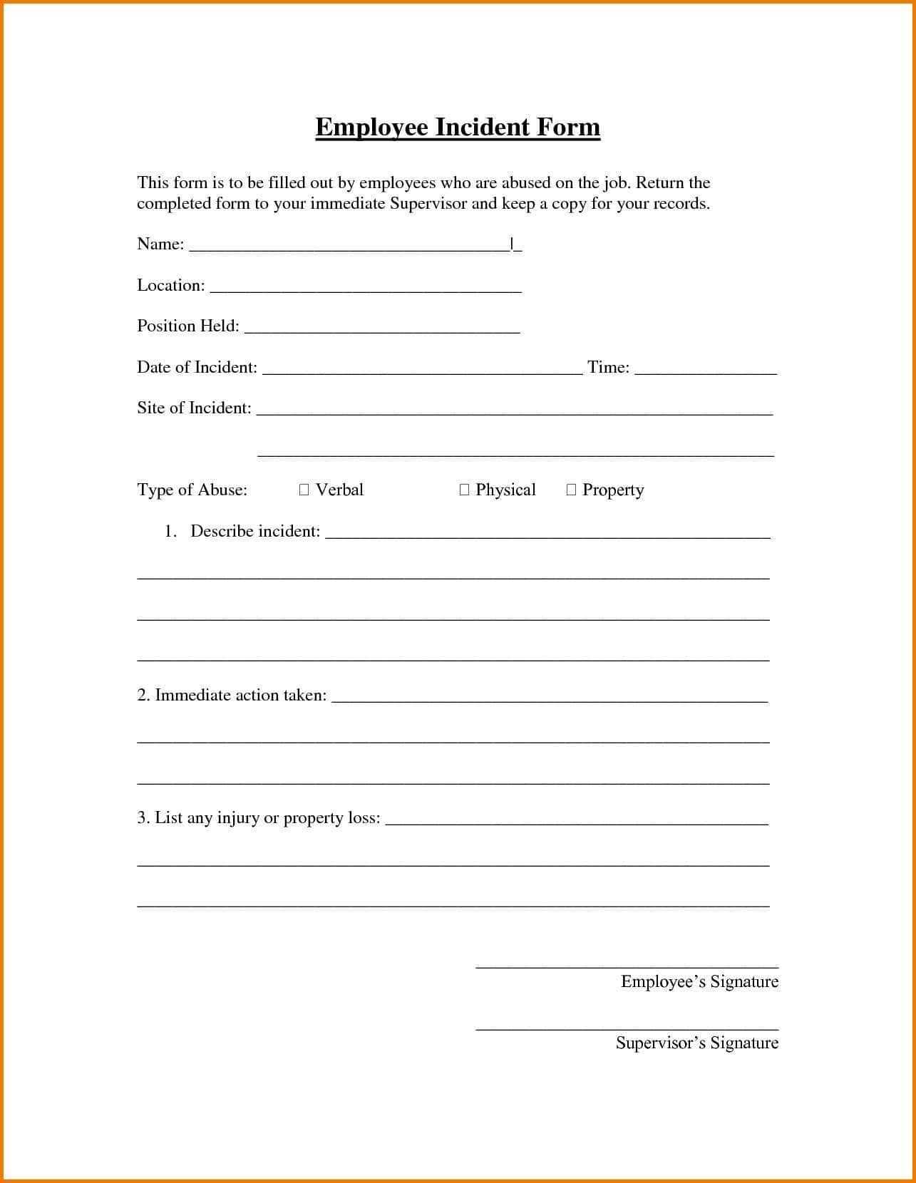 Incident Report Sample Format For School Letter Lost Phone In School Incident Report Template