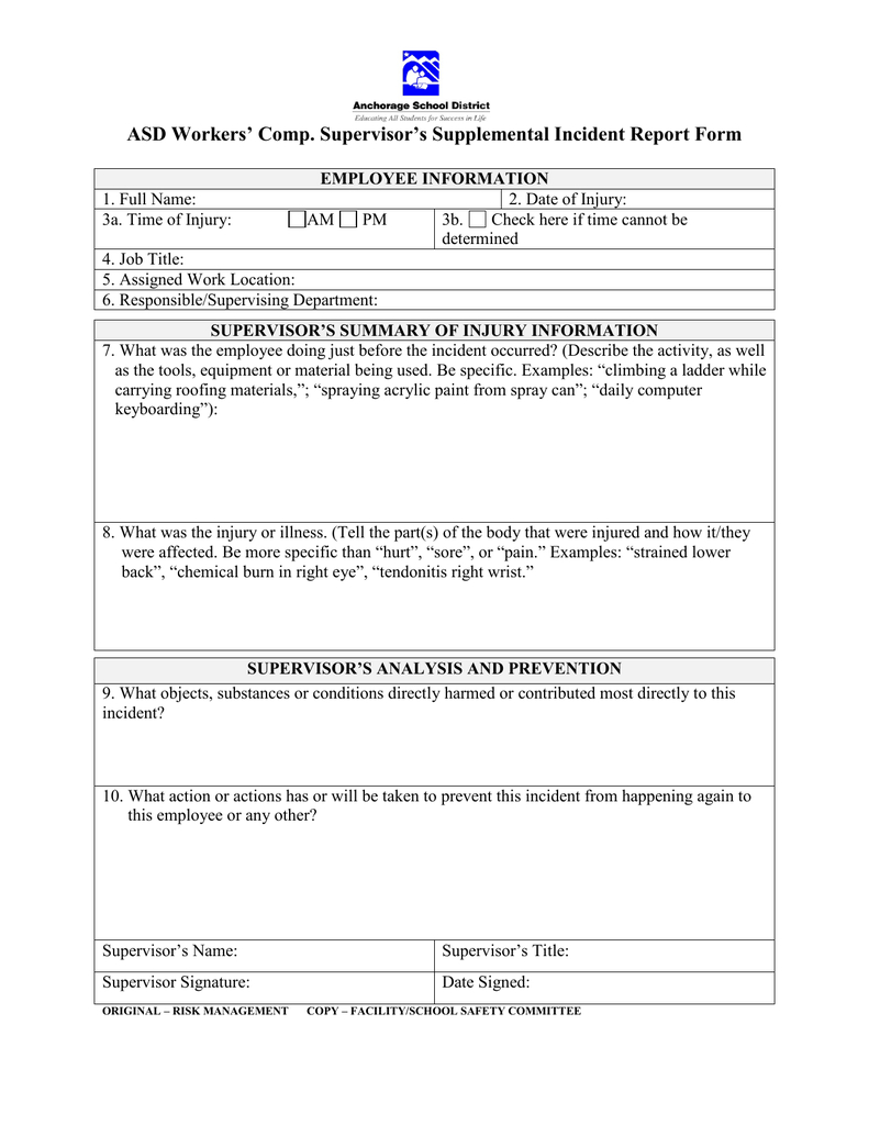 Incident Reporting And Record Keeping | Manualzz Intended For School Incident Report Template
