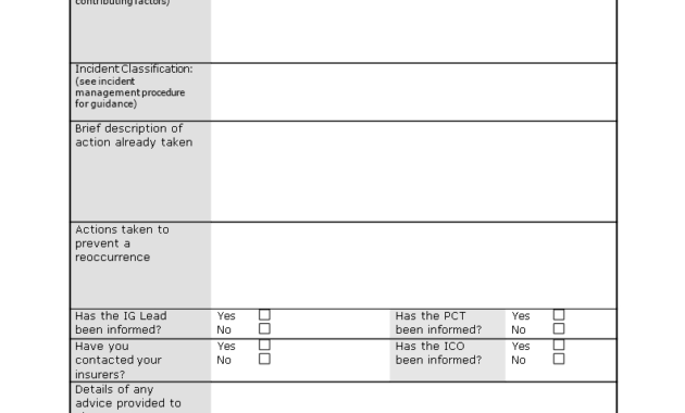 Information Security Incident Report Template | Templates At within Information Security Report Template