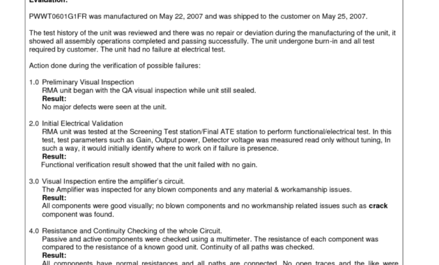 Inspirational Failure Analysis Report Template Sample With throughout Failure Analysis Report Template