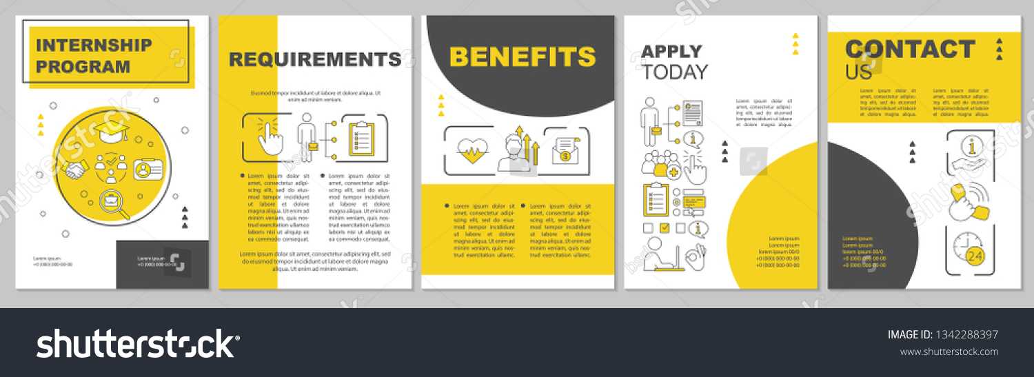 Internship Program Brochure Template Layout Student Stock With Student Brochure Template