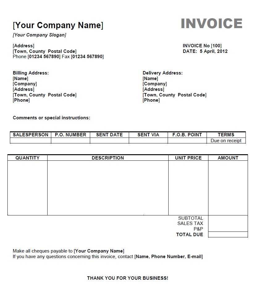 Invoice Template Mac | Invoice Example Pertaining To Free Invoice Template Word Mac
