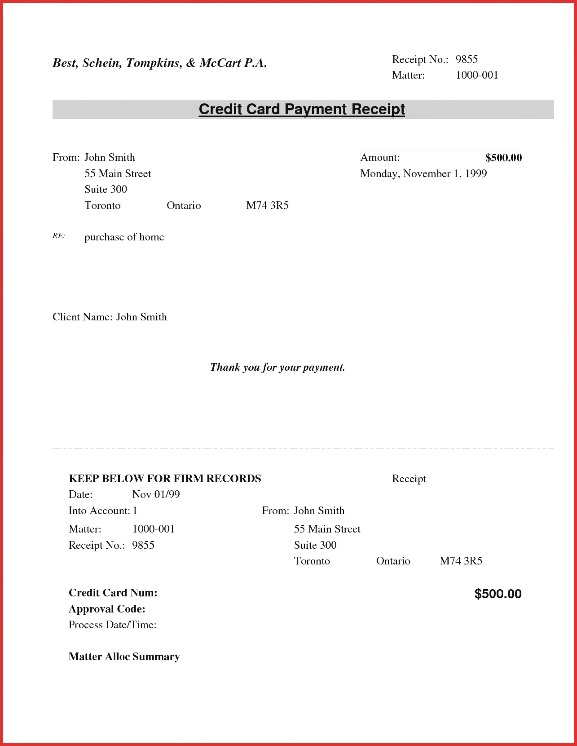 Invoice Template With Credit Card Payment Option – Zohre Regarding Credit Card Bill Template