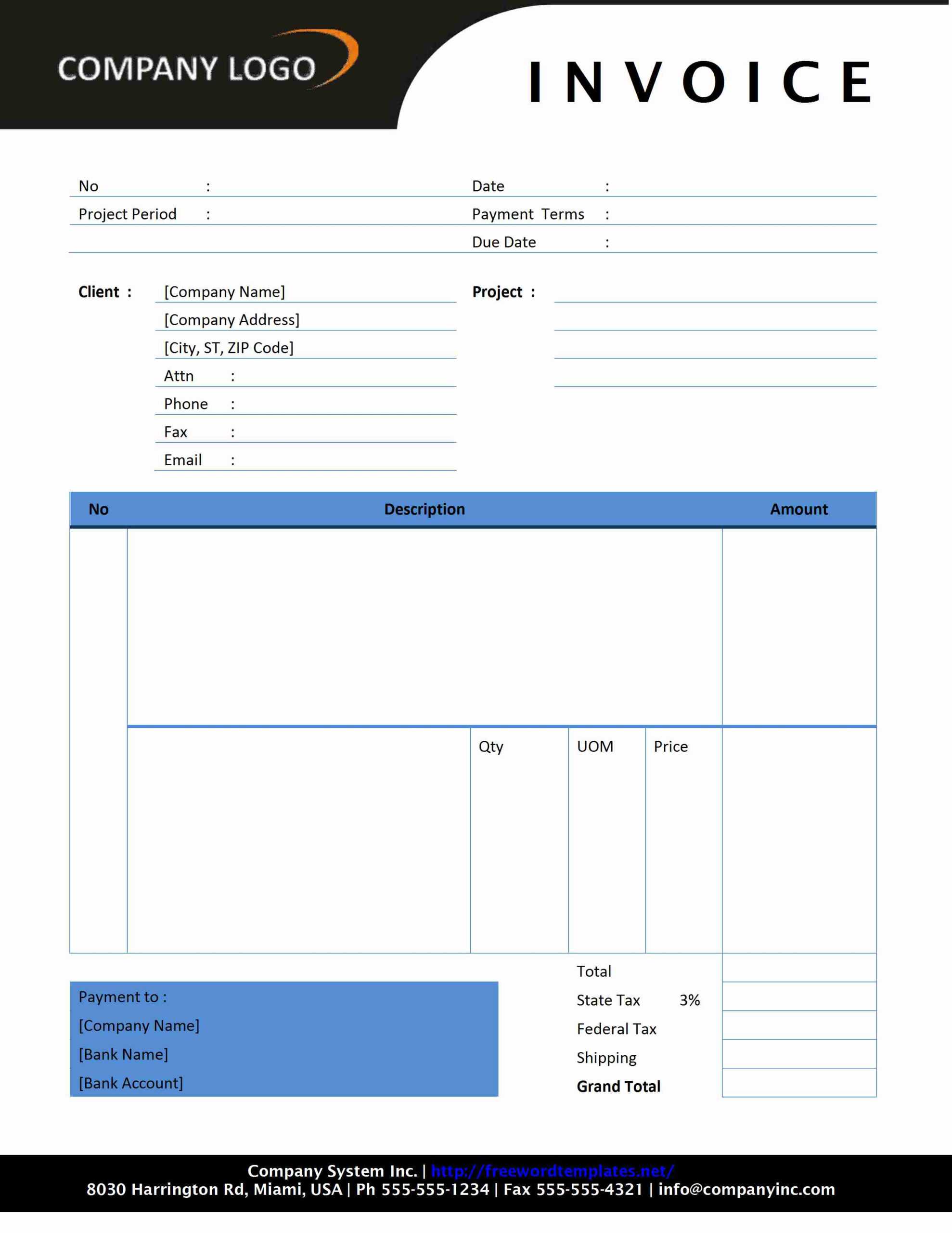 Invoice Template Word Mac | Invoice Example With Regard To Free Invoice Template Word Mac