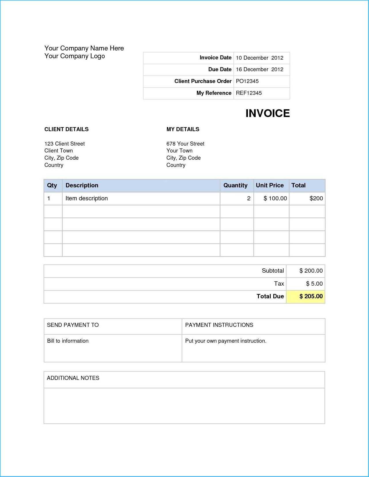 Invoice Word Doc – Mahre.horizonconsulting.co Regarding Invoice Template Word 2010