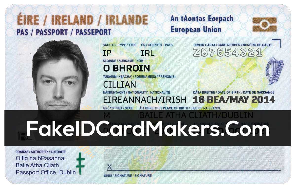 Ireland Id Card Template Psd [Irish Proof Of Identity] Within Florida Id Card Template