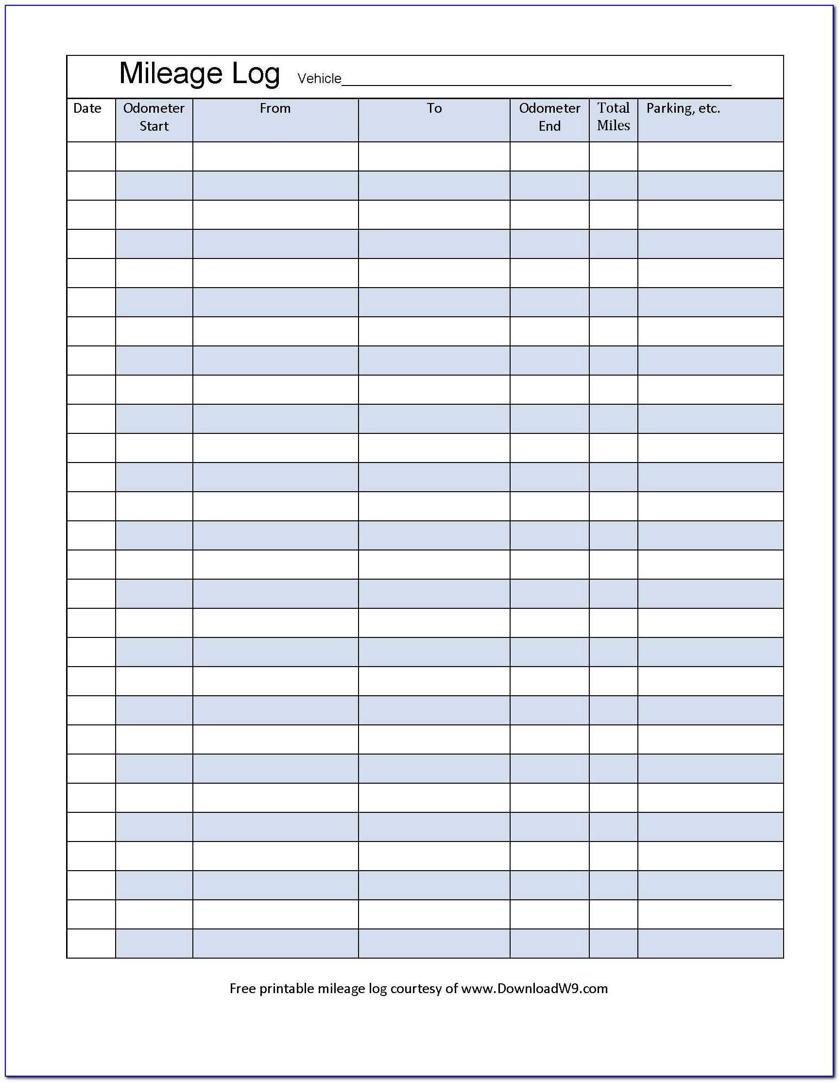Irs Mileage Log Form - Form : Resume Examples #e4K4V6Y5Qn Inside Mileage Report Template