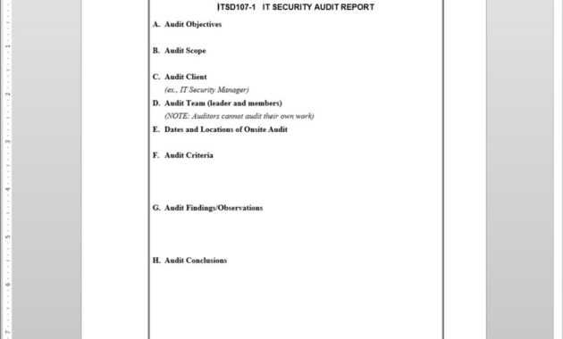 It Security Audit Report Template | Itsd107-1 within Security Audit Report Template