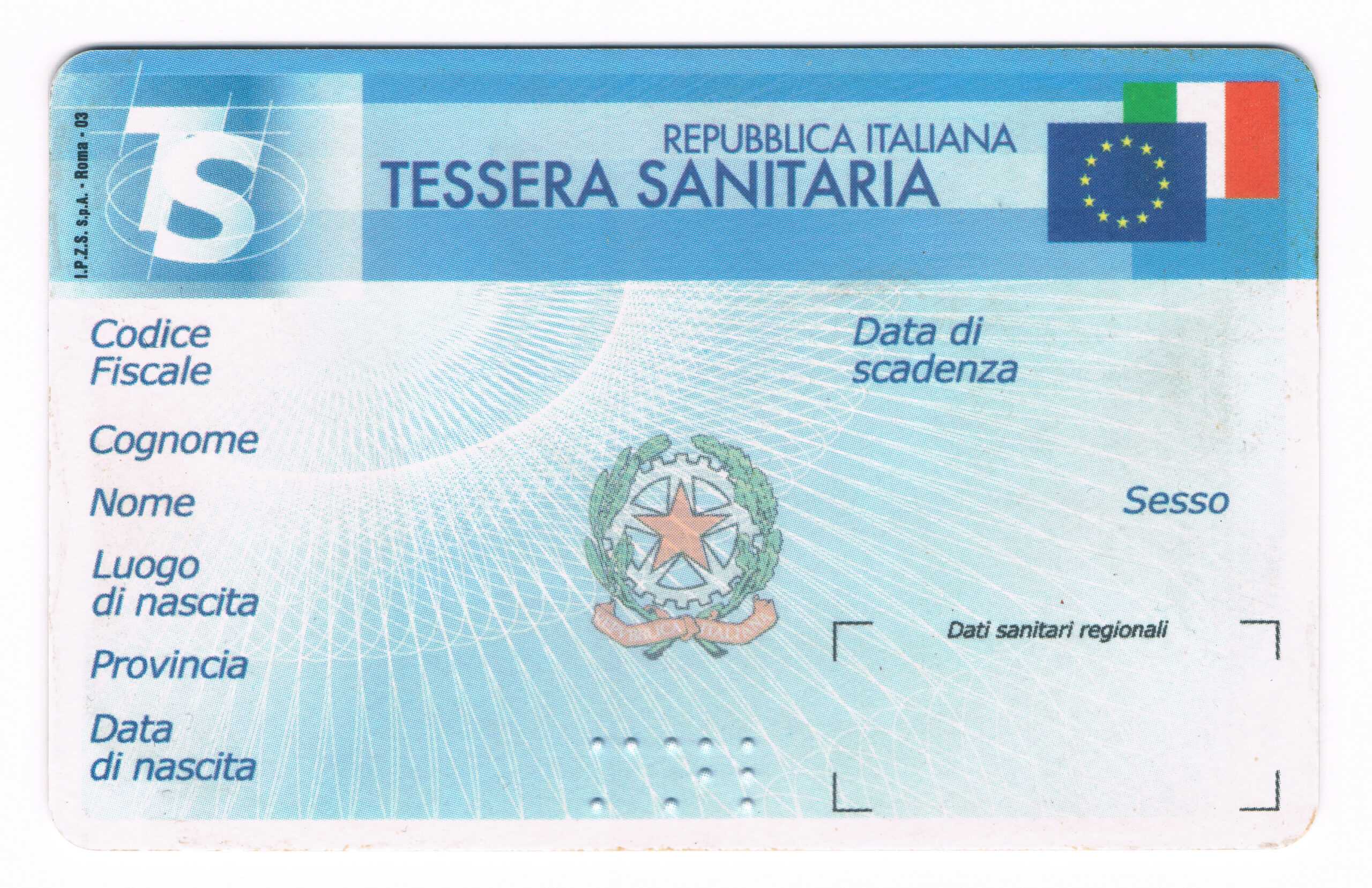 Italian Health Insurance Card – Wikipedia Throughout Ssn Card Template