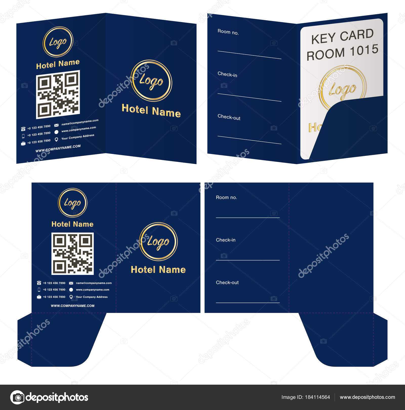 Key Card Holder Template | Hotel Key Card Holder Folder With Regard To Hotel Key Card Template