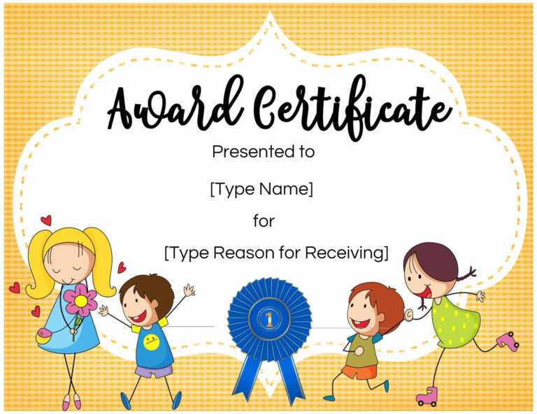 Kids Award Template - Zohre.horizonconsulting.co pertaining to ...