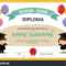 Kids Diploma Certificate Background Design Template Stock Regarding Children's Certificate Template