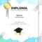 Kids Diploma Or Certificate Template With Colorful Within Preschool Graduation Certificate Template Free