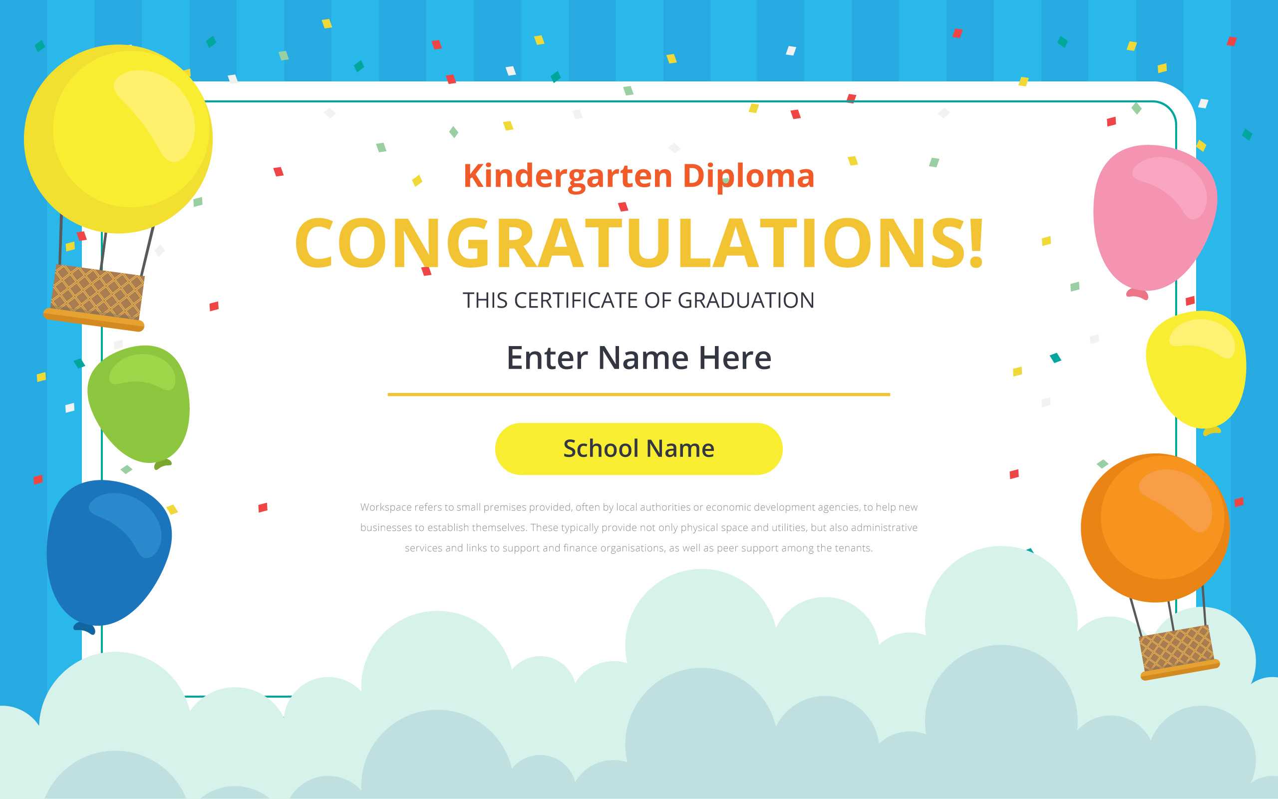 Kindergarten Certificate Free Vector Art - (21 Free Downloads) For Small Certificate Template