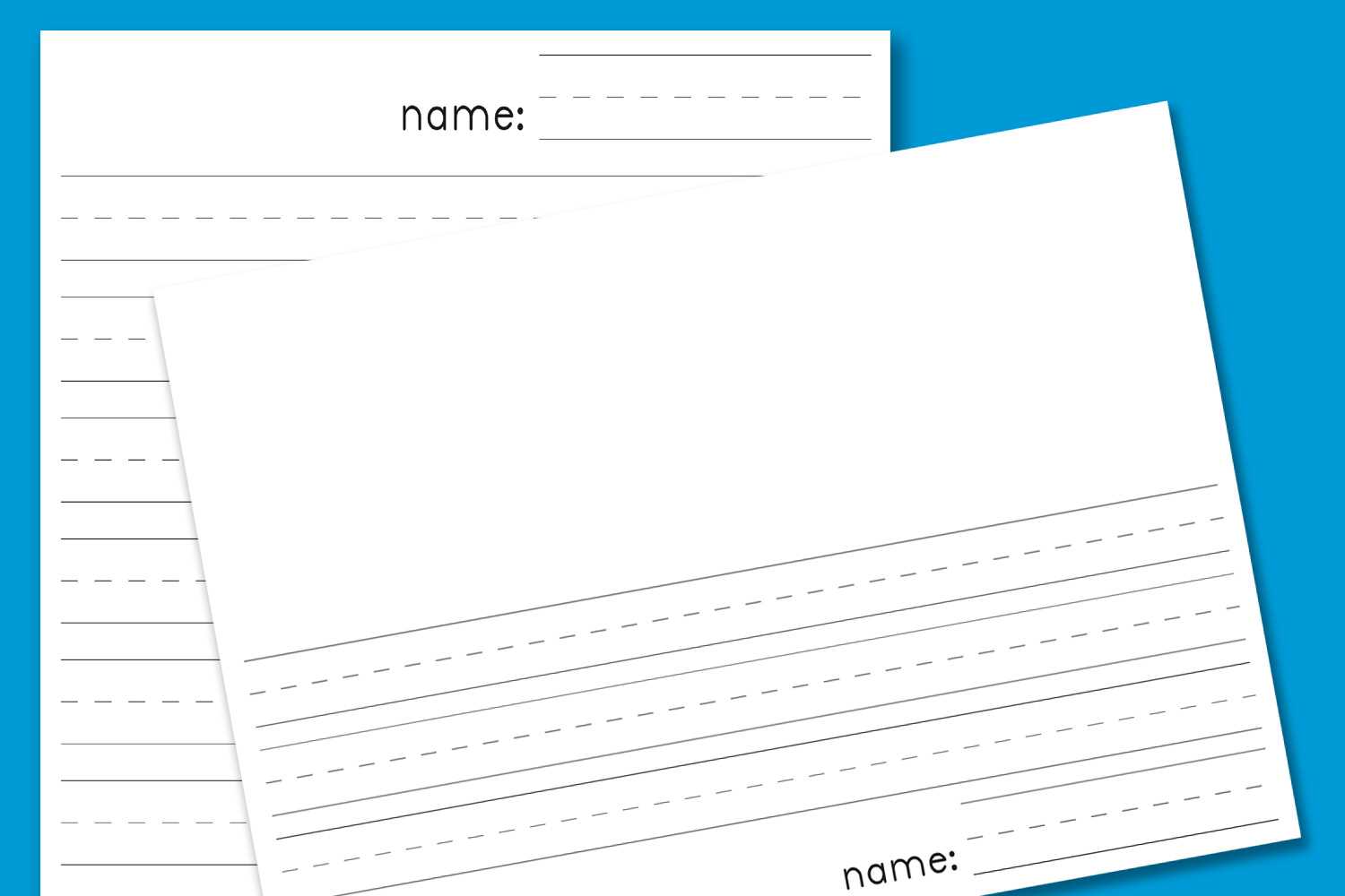 Kindergarten Lined Paper – Download Free Printable Paper With Regard To Notebook Paper Template For Word 2010