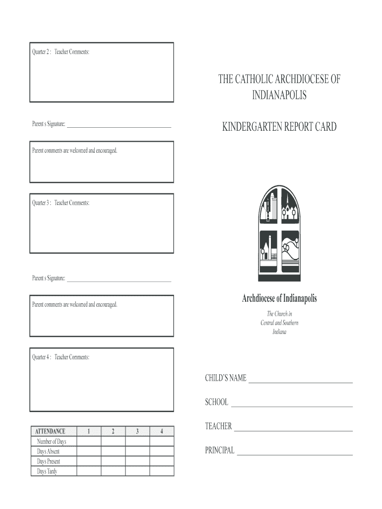 Kindergarten Report Card Template – Fill Online, Printable Within Kindergarten Report Card Template