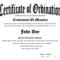Kleurplaten: Pastoral License Certificate Template Within Ordination Certificate Templates