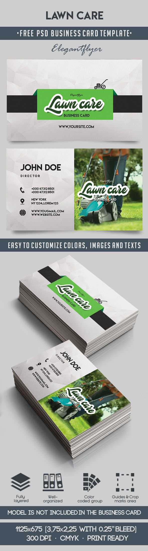 Lawn Care – Free Business Card Templates Psd On Behance Inside Lawn Care Business Cards Templates Free