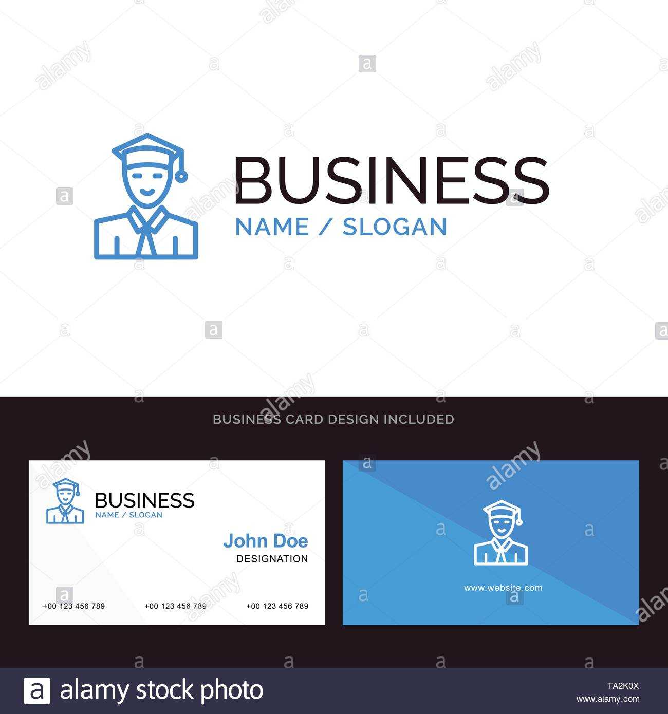 Logo And Business Card Template For Student, Education Within Student Business Card Template