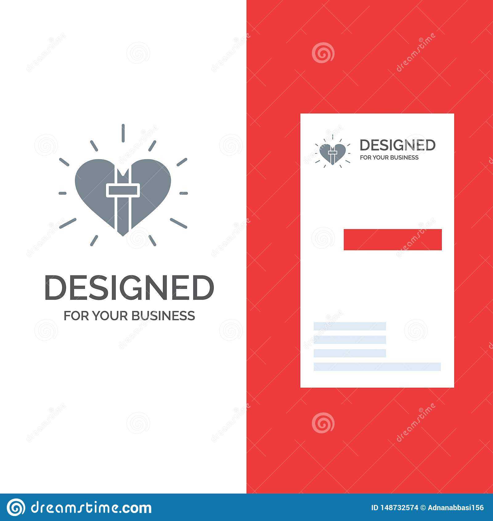 Love, Heart, Celebration, Christian, Easter Grey Logo Design With Christian Business Cards Templates Free