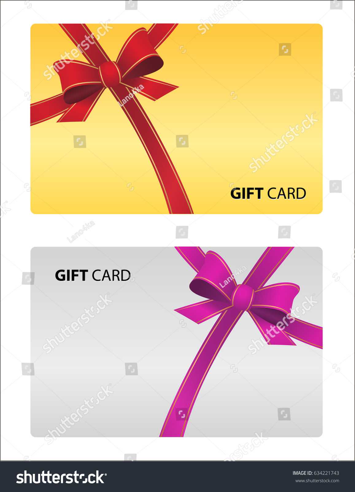 Loyalty Card Design Template Beautiful Gift Stock Vector With Regard To Loyalty Card Design Template