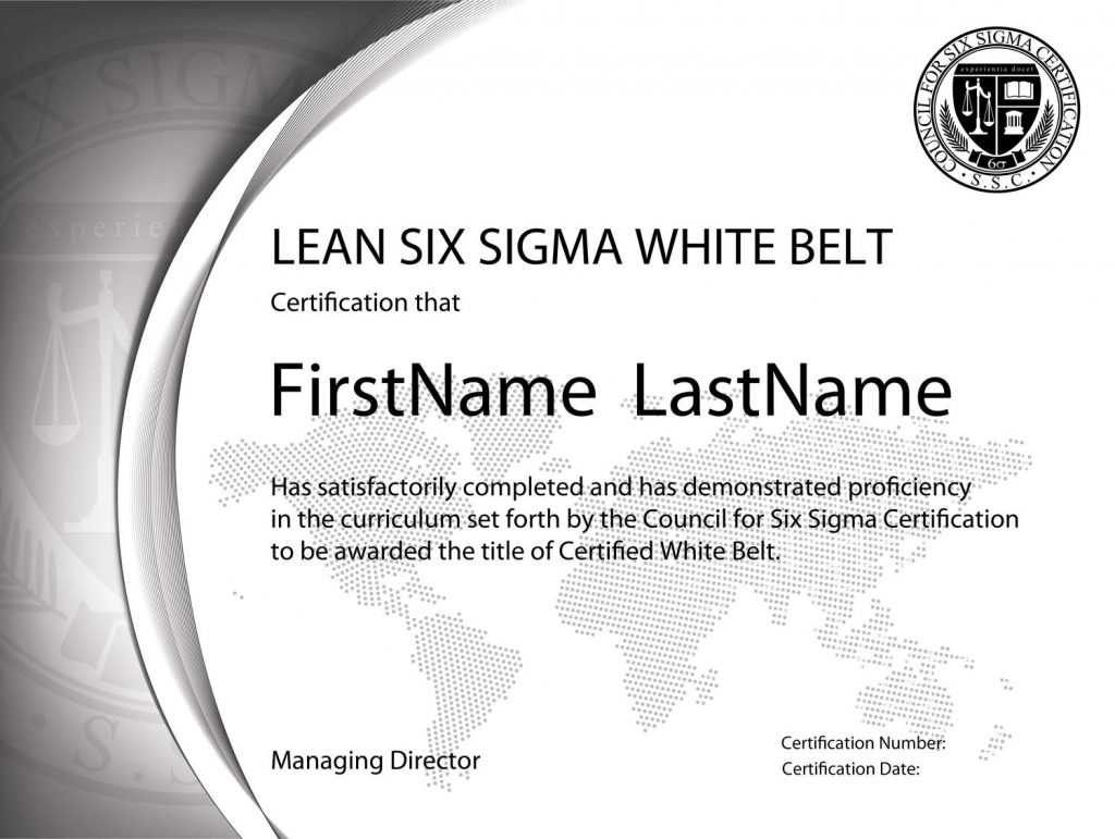 Lwb Sample – Six Sigma Online With Green Belt Certificate Template