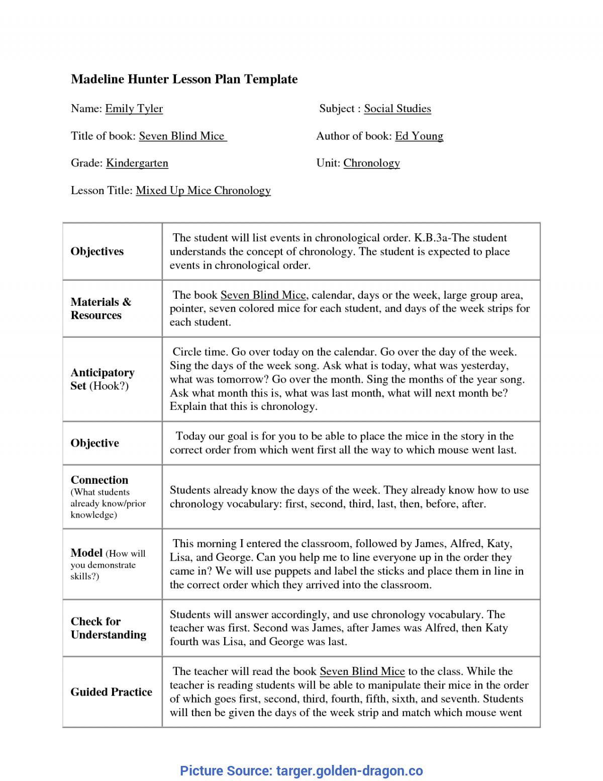 Madeline Hunter Lesson Plan Example – Mahre.horizonconsulting.co Inside Madeline Hunter Lesson Plan Template Word