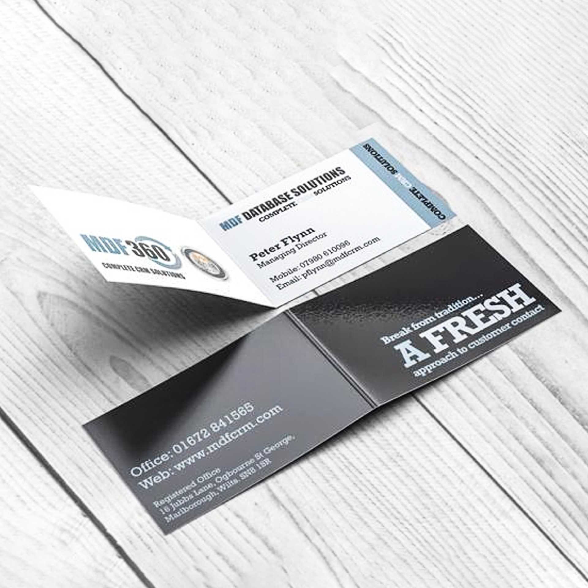 Magnificent Folded Business Cards Templates Template Ideas With Fold Over Business Card Template