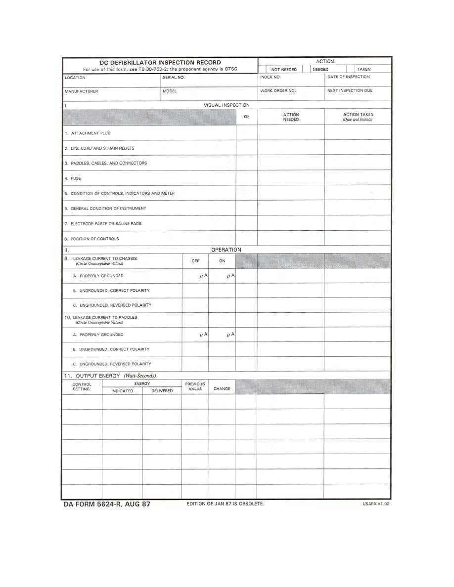 Maintenance Report Form Figure 2 3 Blank Da 5624 R Front Throughout Blank Sponsorship Form Template