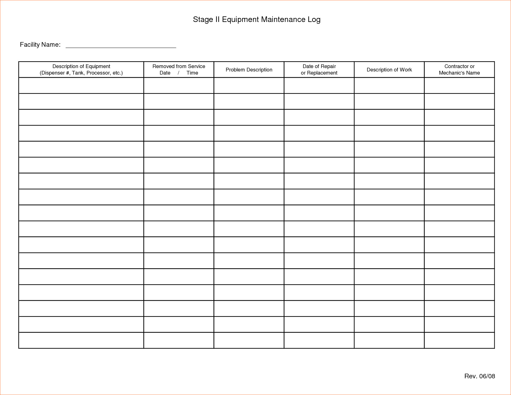 Maintenance Spreadsheet Template Repair Job Card Microsoft Regarding Job Card Template Mechanic