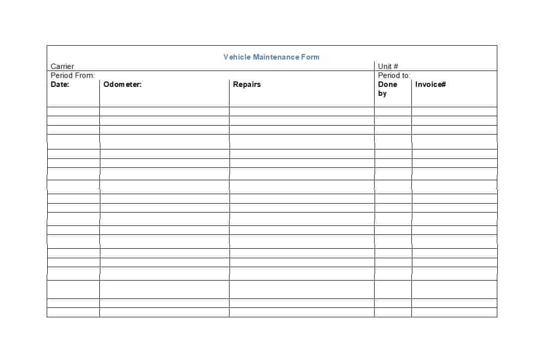 Maintenance Spreadsheet Template Repair Job Card Microsoft With Regard To Job Card Template Mechanic