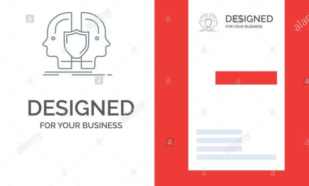 Man, Face, Dual, Identity, Shield Grey Logo Design And with regard to Shield Id Card Template