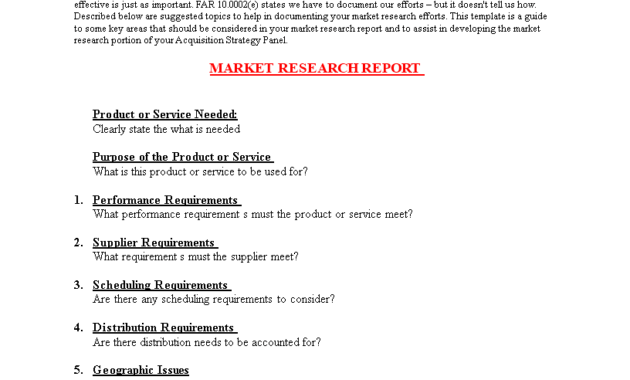 Market Research Report Format | Templates At pertaining to Market Research Report Template