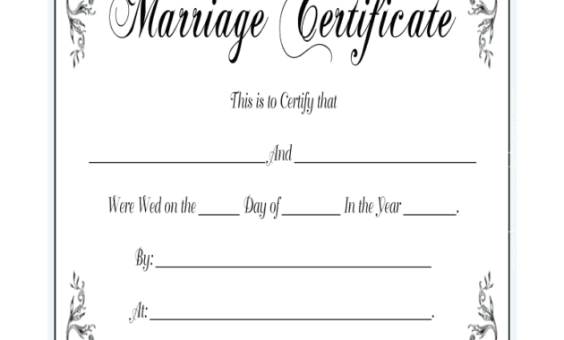 Marriage Certificate - Fill Online, Printable, Fillable intended for Blank Marriage Certificate Template