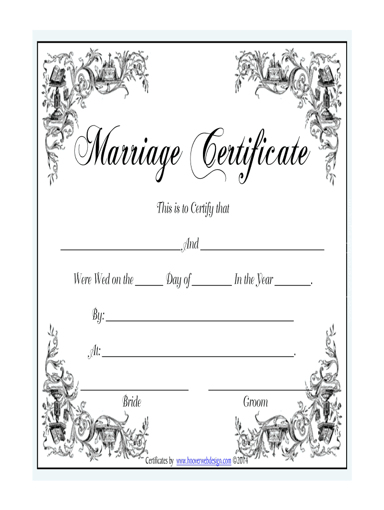 Marriage Certificate - Fill Online, Printable, Fillable Intended For Blank Marriage Certificate Template