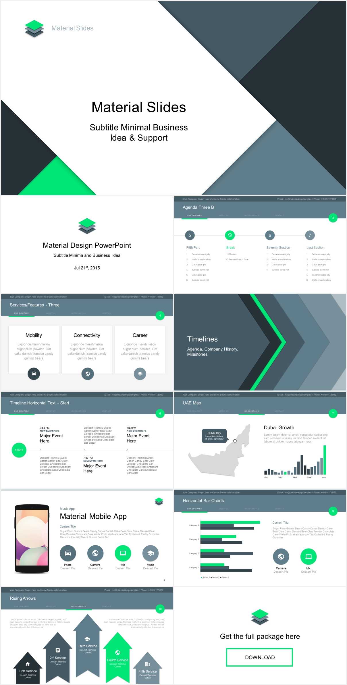 Material Design Powerpoint Template – Just Free Slides In Powerpoint Slides Design Templates For Free