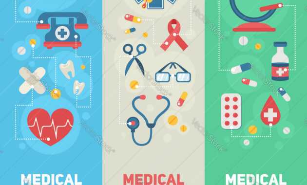 Medical Banners Templates In Trendy Flat Style with Medical Banner Template