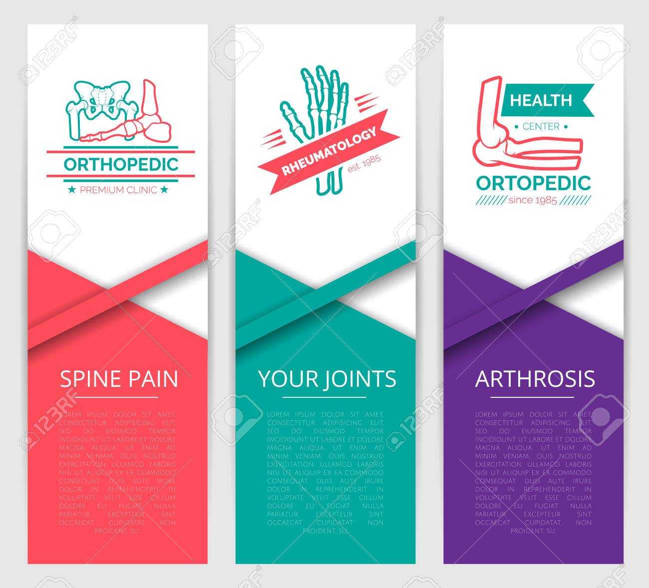 Medical Diagnostic Clinic Banner Template. Orthopedics And Rheumatology.. With Regard To Medical Banner Template