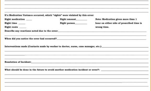 Medication Incident Report Form - Zohre.horizonconsulting.co with regard to Medication Incident Report Form Template