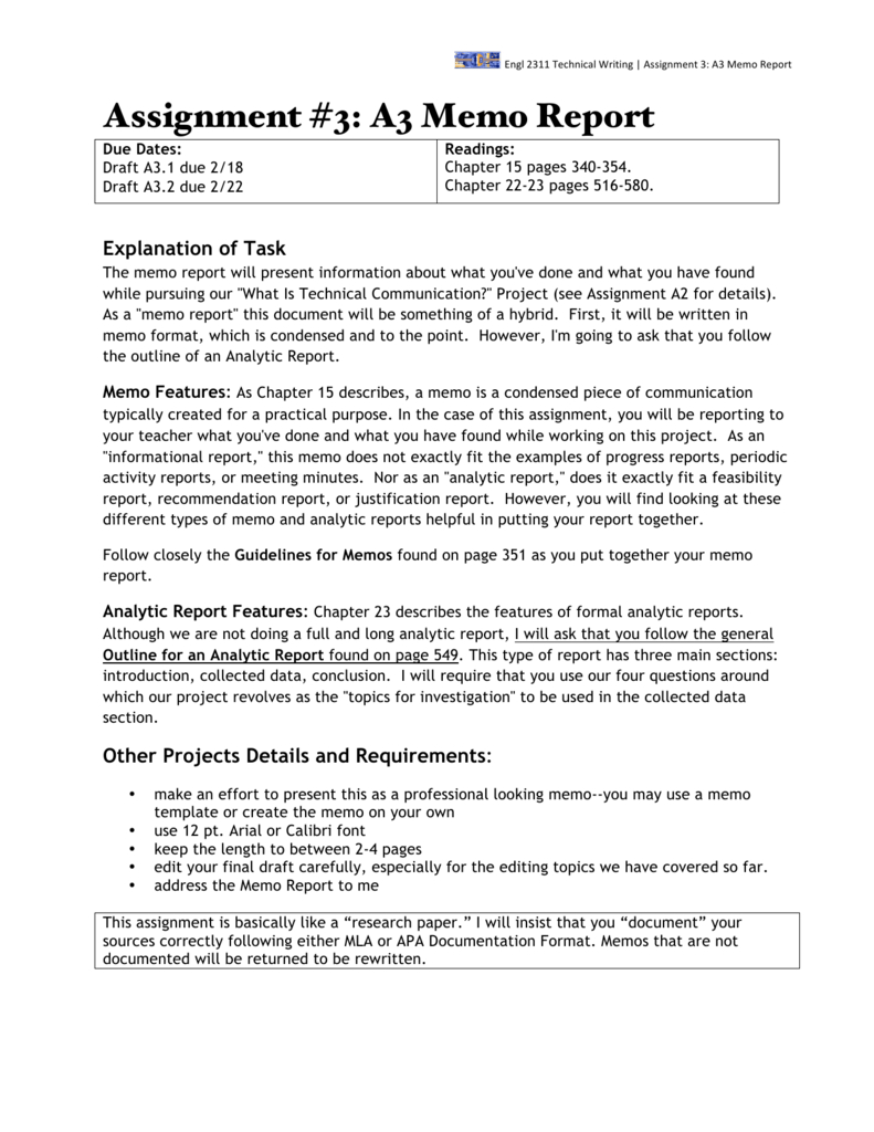 Memo Format Report – Zohre.horizonconsulting.co Within Assignment Report Template