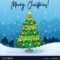 Merry Christmas Card Template With Christmas Tree Inside Adobe Illustrator Christmas Card Template