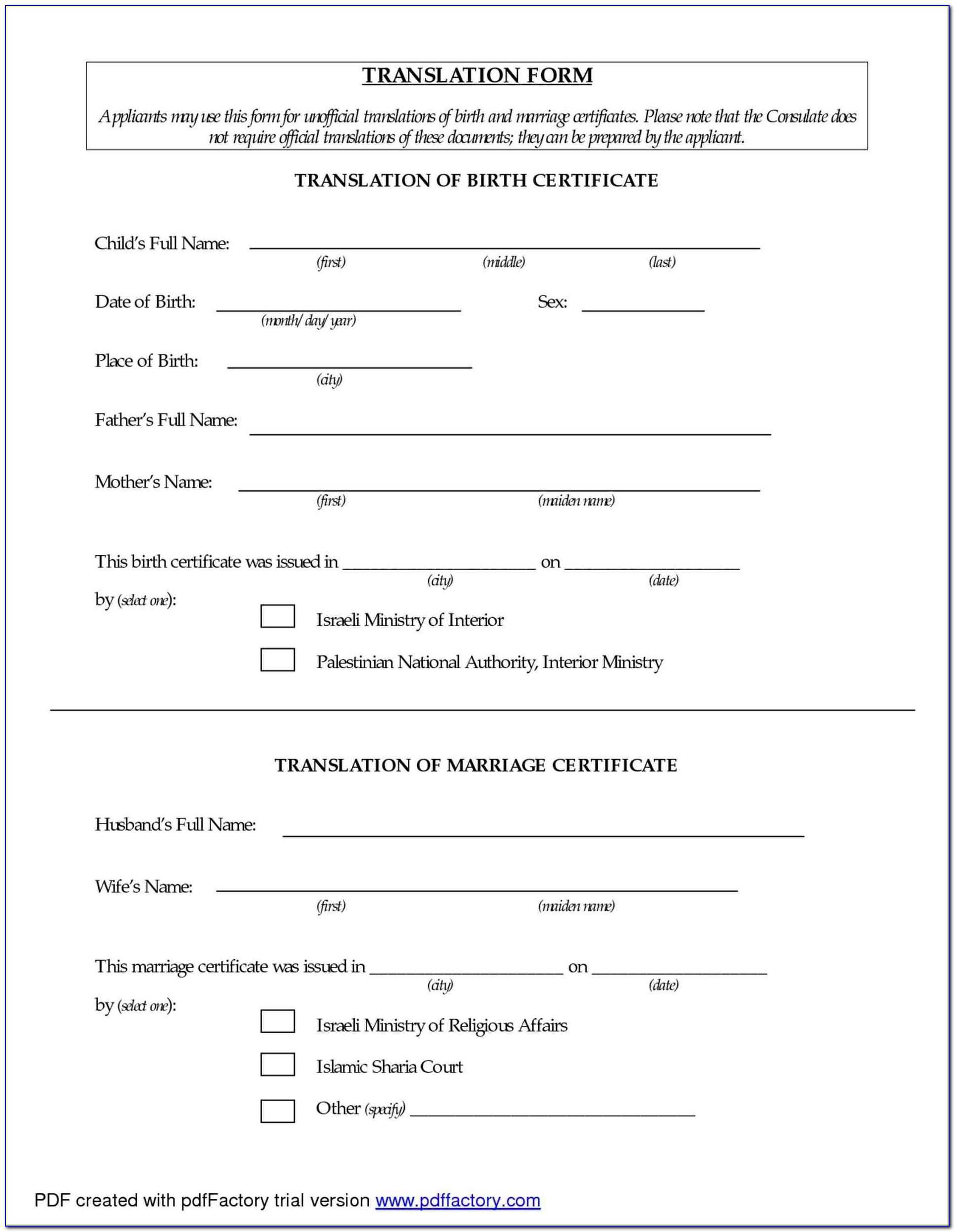 Mexican Birth Certificate Translation Template Best Of In Marriage Certificate Translation Template