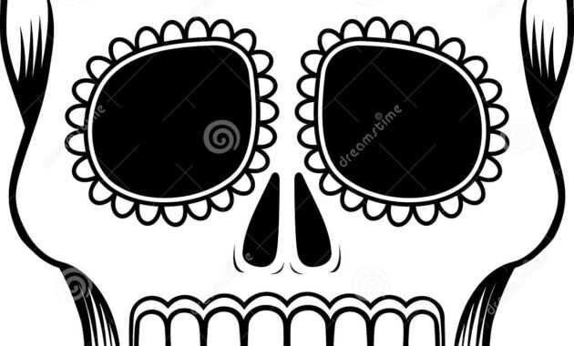 Mexican Sugar Skull Template Stock Vector - Illustration Of with regard to Blank Sugar Skull Template