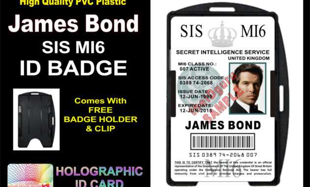 Mi6 Id Card Template ] - James Bond 007 Mi5 Id Badge Card Gt regarding Mi6 Id Card Template