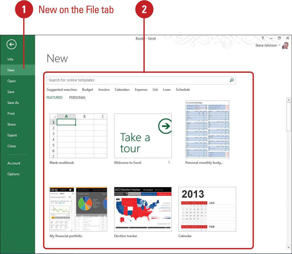 Microsoft Excel 2013 : Creating A Workbook Using A Template Pertaining To Creating Word Templates 2013